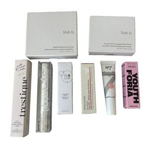 HIGH END BEAUTY MAKEUP Bundle 8pc LOT  Lip Eye Concealer Blush Brow Full Sz NEW